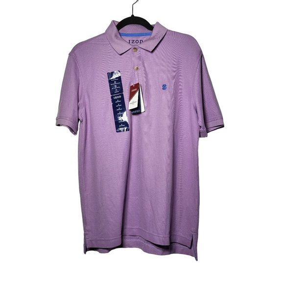 NWT Izod Mens Purple The Advantage Short Sleeve Polo Size Small Preppy Pastel - Picture 1 of 10